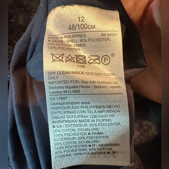 Banana Republic V-Neck Sleeveless Navy Blue Tapestry Dress - Picture 8 of 10